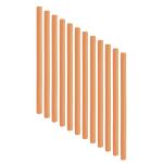 Skumspoler - 12 stk. orange/lang/17mm.