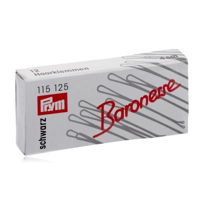 Baronesse clips 4cm sorte 12 stk